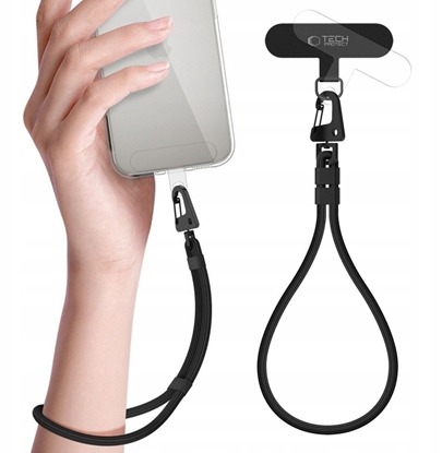 Attēls no TECH-PROTECT C8S ROPE WRIST STRAP BLACK