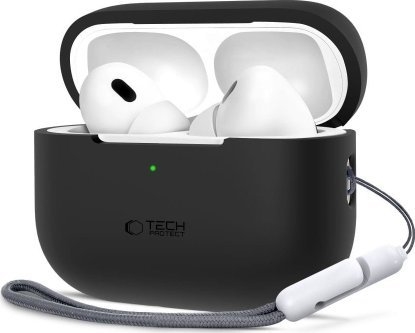 Attēls no Tech-Protect Etui Tech-Protect Silicone Apple Airpods Pro 1 / 2 Black