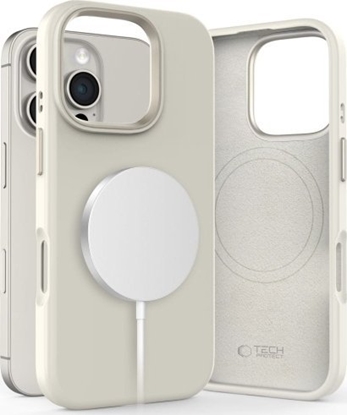 Attēls no Tech-Protect Etui Tech-Protect Silicone Pure MagSafe Apple iPhone 16 Pro Cosmic Latte