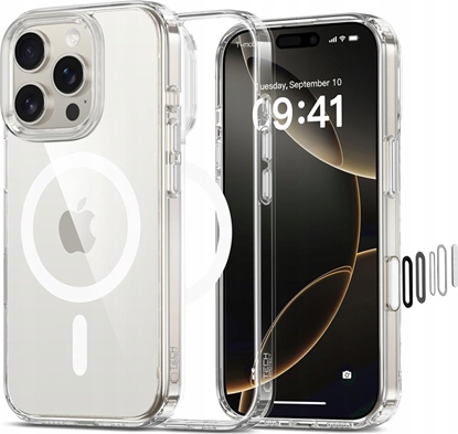 Attēls no TECH-PROTECT FLEXAIR HYBRID CC MAGSAFE IPHONE 16 PRO MAX CLEAR