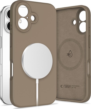 Attēls no TECH-PROTECT LIQUID SILICONE MAGSAFE IPHONE 16 CHOCOLATE BROWN
