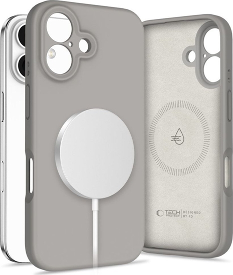 Picture of Tech-Protect Tech-Protect Liquid Silicone MagSafe iPhone 16 Case - Gray
