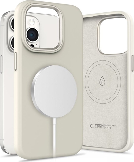 Picture of TECH-PROTECT SILICONE PURE MAGSAFE IPHONE 15 PRO MAX COSMIC LATTE