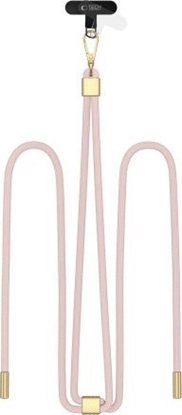 Attēls no Tech-Protect TECH-PROTECT C2S ROPE CROSSBODY STRAP BABY PINK/GOLD