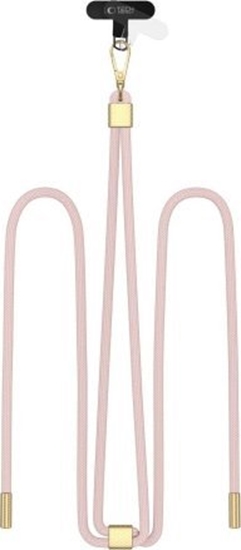 Picture of Tech-Protect TECH-PROTECT C2S ROPE CROSSBODY STRAP BABY PINK/GOLD