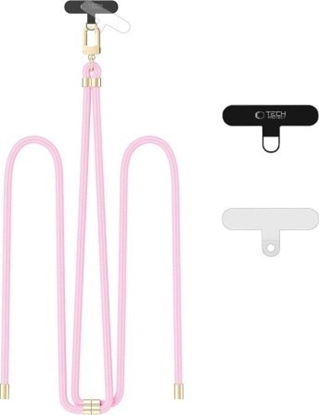Attēls no Tech-Protect TECH-PROTECT C7S ROPE CROSSBODY STRAP BABY PINK/GOLD