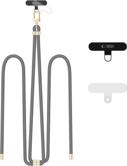 Picture of Tech-Protect TECH-PROTECT C7S ROPE CROSSBODY STRAP CRAYON GREY/GOLD