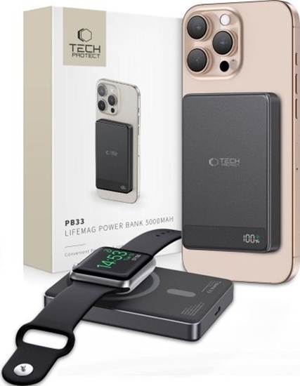 Picture of Tech-Protect TECH-PROTECT PB33 LIFEMAG MAGSAFE POWER BANK 5000MAH BLACK