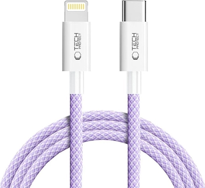 Attēls no Tech-Protect Tech-Protect Ultraboost Lite Lightning Cable PD60W/3A 2m - Purple
