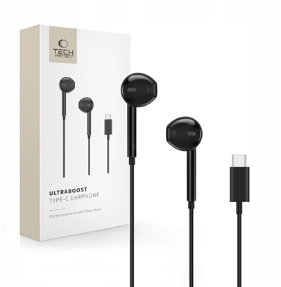 Picture of TECH-PROTECT ULTRABOOST TYPE-C EARPHONE CORE BLACK