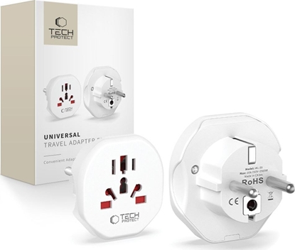 Picture of Tech-Protect Universal WL-09 UNIVERSAL TRAVEL ADAPTER FROM EU WHITE White