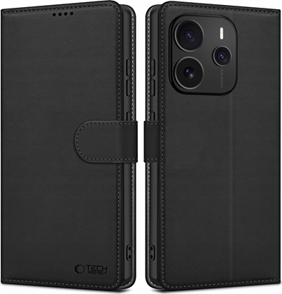 Attēls no Tech-Protect Tech-Protect Wallet Case for Xiaomi Redmi Note 14 5G - Matte Black