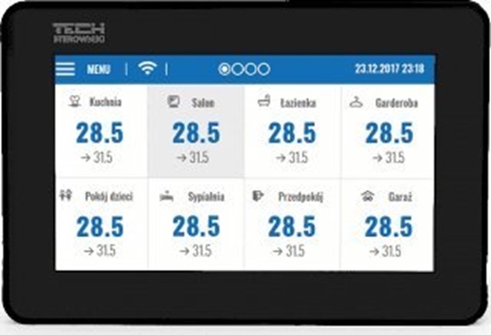 Picture of TECH-STEROWNIKI Panel kontrolny + modu WiFi M-9r TECH Sterowniki WG.11.0250 przewodowy czarny