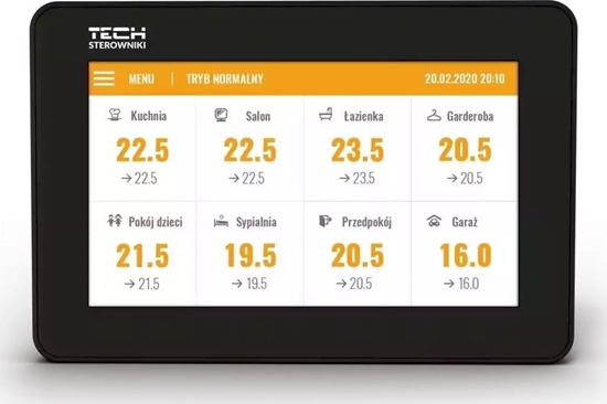 Picture of TECH-STEROWNIKI Panel kontrolny M-8n do listwy L-8E TECH Sterowniki WG.20.0138 podtynkowy bezprzewodowy czarny