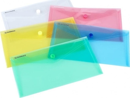 Изображение Teczka kopertowa, PP, DL, 126 x 225 x 0,18 mm, na zatrzask, display, mix kolorów