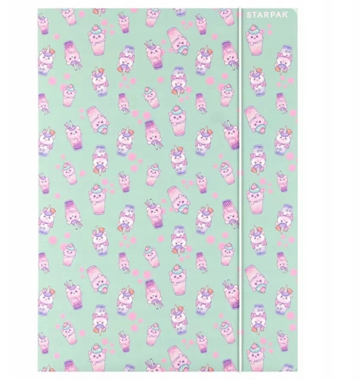 Picture of TECZKA Z GUMKA PAP A4 BUBBLE TEA STK FOL10/100