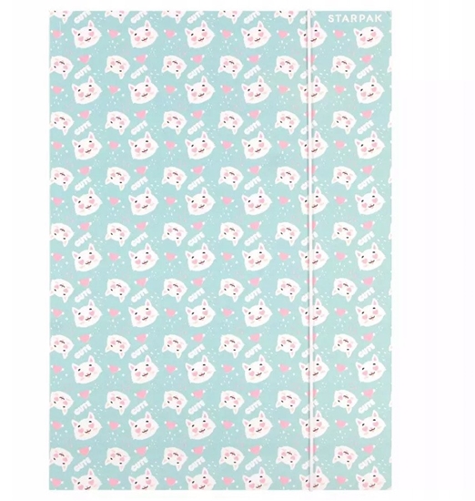 Picture of TECZKA Z GUMKA PAP A4 KITTY STK FOL10/100