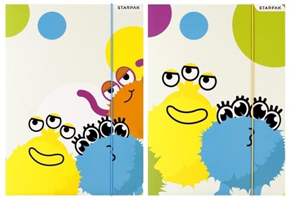 Attēls no TECZKA Z GUMKA PAP A4 MONSTER STK FOL 10/100