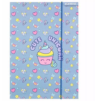 Изображение TECZKA Z GUMKA PAP A4 UNICORN STK FOL10/100