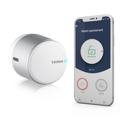 Attēls no Tedee Smart Lock GO2 with easy install for any door with Apple Home & Google Home support Silver