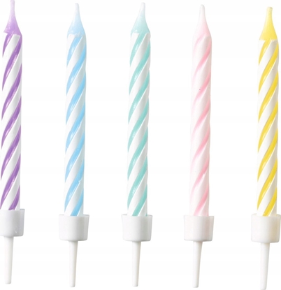 Picture of Teka ¦wieczki urodzinowe Pastel Rainbow 10szt.