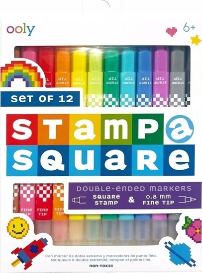 Picture of Teka Cienkopisy z pecz±tkami Pixel Art 12 kolorów