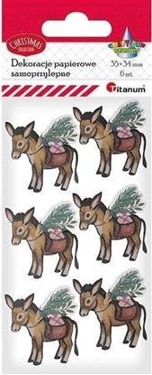 Picture of Teka Dekoracje samoprzylepne papierowe 3D osioki 6szt