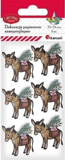 Picture of Teka Dekoracje samoprzylepne papierowe 3D osioki 6szt