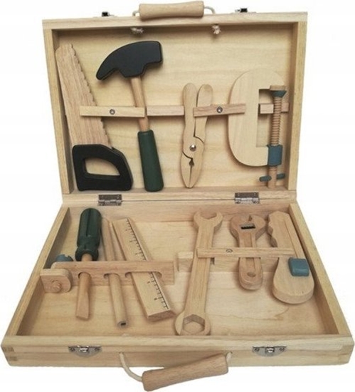 Picture of Teka Drewniane narzdzia do zabawy w walizce
