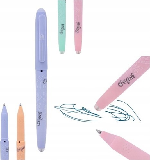 Picture of Teka Dugopis ¶cieralny Oops! niebieski (12szt) ASTRA