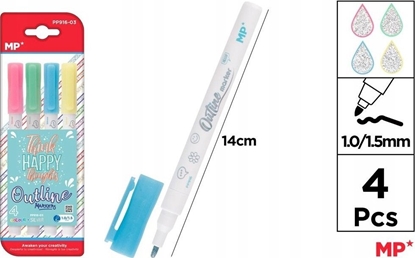 Attēls no Teka Dugopis z podwójn± lini± 4 kolory