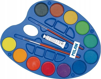 Attēls no Teka Farby akwarelowe 12 pastylek + pdzel MILAN