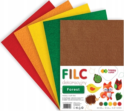 Picture of Teka Filc dekoracyjny forest 5 kolorów HAPPY COLOR