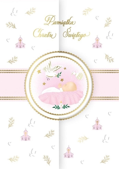 Picture of Teka Karnet A5 koperta Chrzest róowy