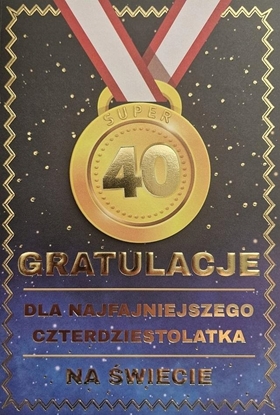 Picture of Teka Karnet Urodziny 40 medal mskie