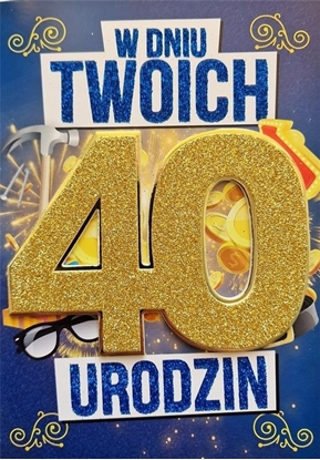 Picture of Teka Karnet Urodziny 40 mskie