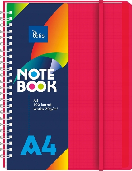 Picture of Teka Koonotatnik A4/100K kratka PP czerwony