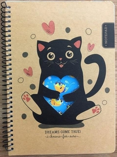 Picture of Teka Koonotatnik A5/80K kratka kraft Kot i rybki