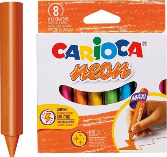 Изображение Teka Kredki ¶wiecowe maxi neon 8 kolorów CARIOCA