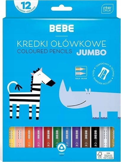 Изображение Teka Kredki oówkowe Jumbo BB Kids 12 kolorów
