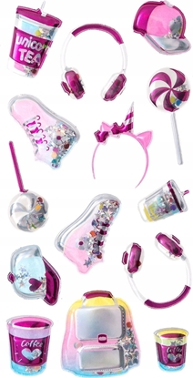 Picture of Teka Naklejki shaker 3D - Róowe gadety 14szt