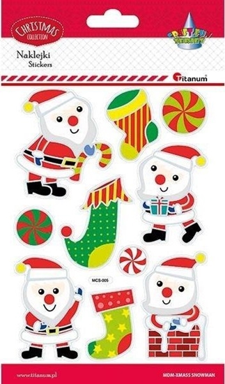 Picture of Teka Naklejki wypuke Mikoaje, skarpety 10szt MIX