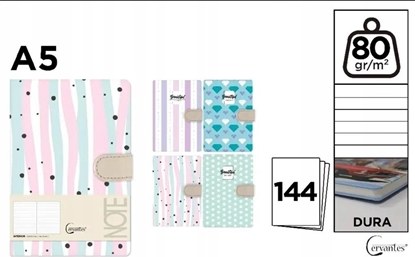 Изображение Teka Notes A5/144K z zamkniciem na magnes MIX