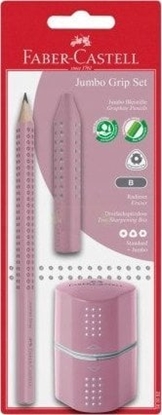 Picture of Teka Oówek + gumka + temperówka Grip róowy