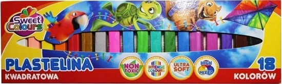 Picture of Teka Plastelina kwadratowa 18 kolorów