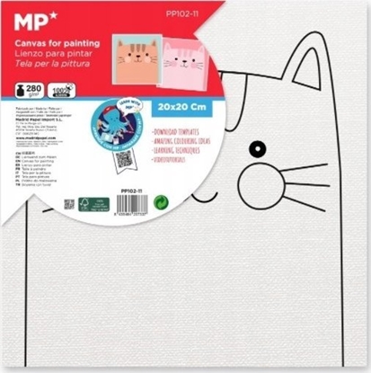 Picture of Teka Pótno do malowania kotek 20x20