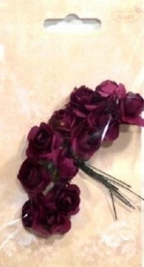 Picture of Teka Róyczki papierowe 12szt bordowe