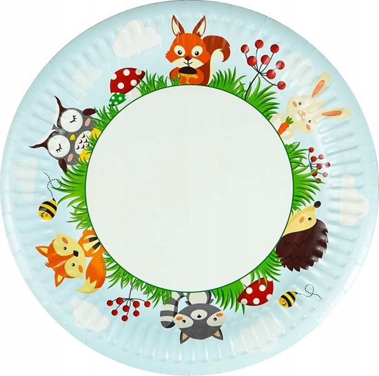 Picture of Teka Talerze papierowe Le¶ne zwierz±tka 8szt