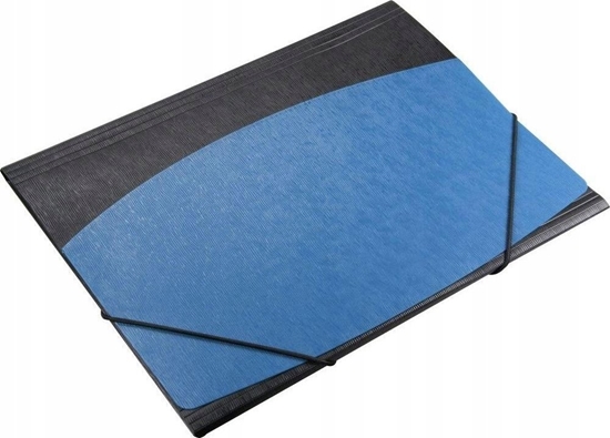 Picture of Teka Teczka A4 z gumk± faktura kory czarno-niebieska
