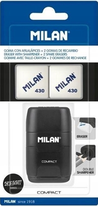 Attēls no Teka Temperówko - gumka Compact Shadow + 2 gumki MILAN